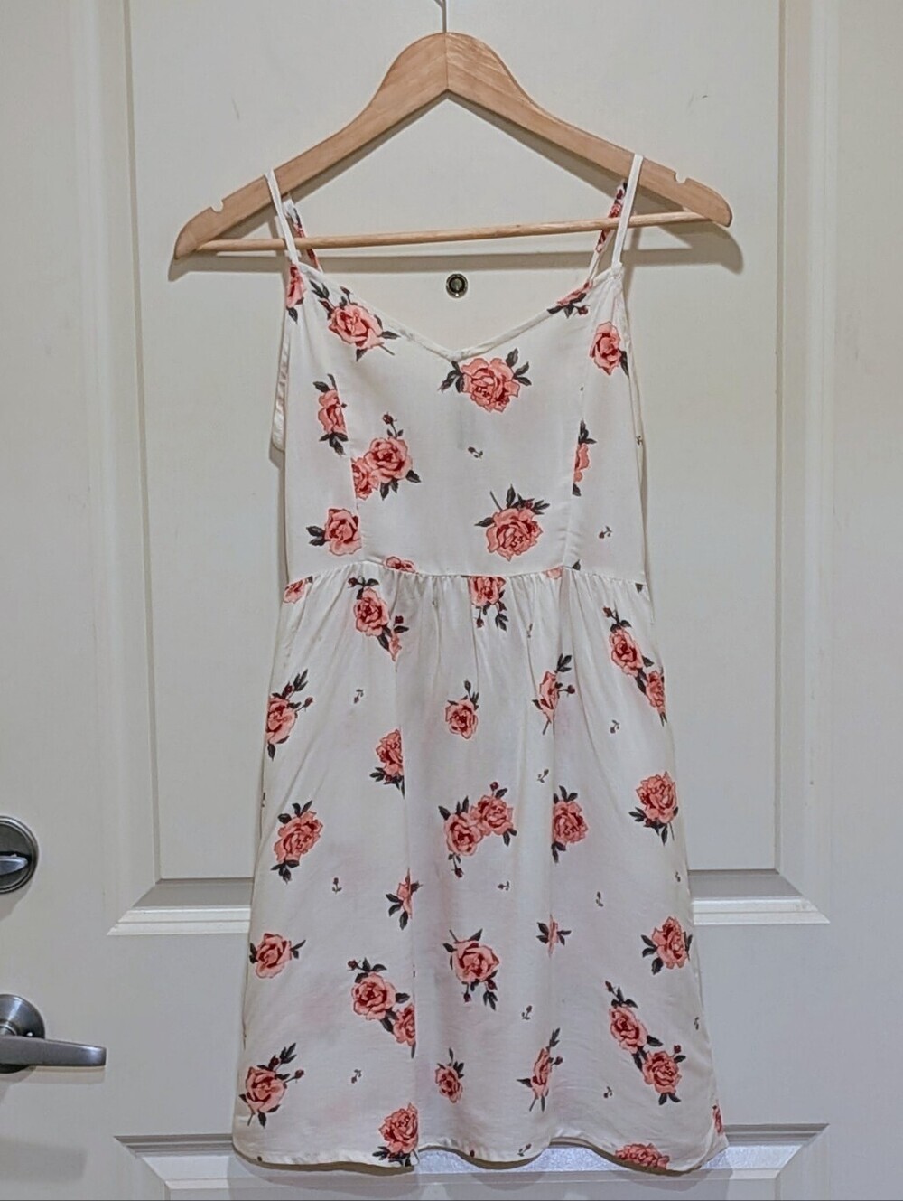 EUC Divided 2 White Viscose Floral Sundress with Back Shirring